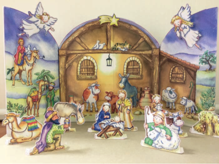 Nativity Advent Calendar with stand up and slot in pieces