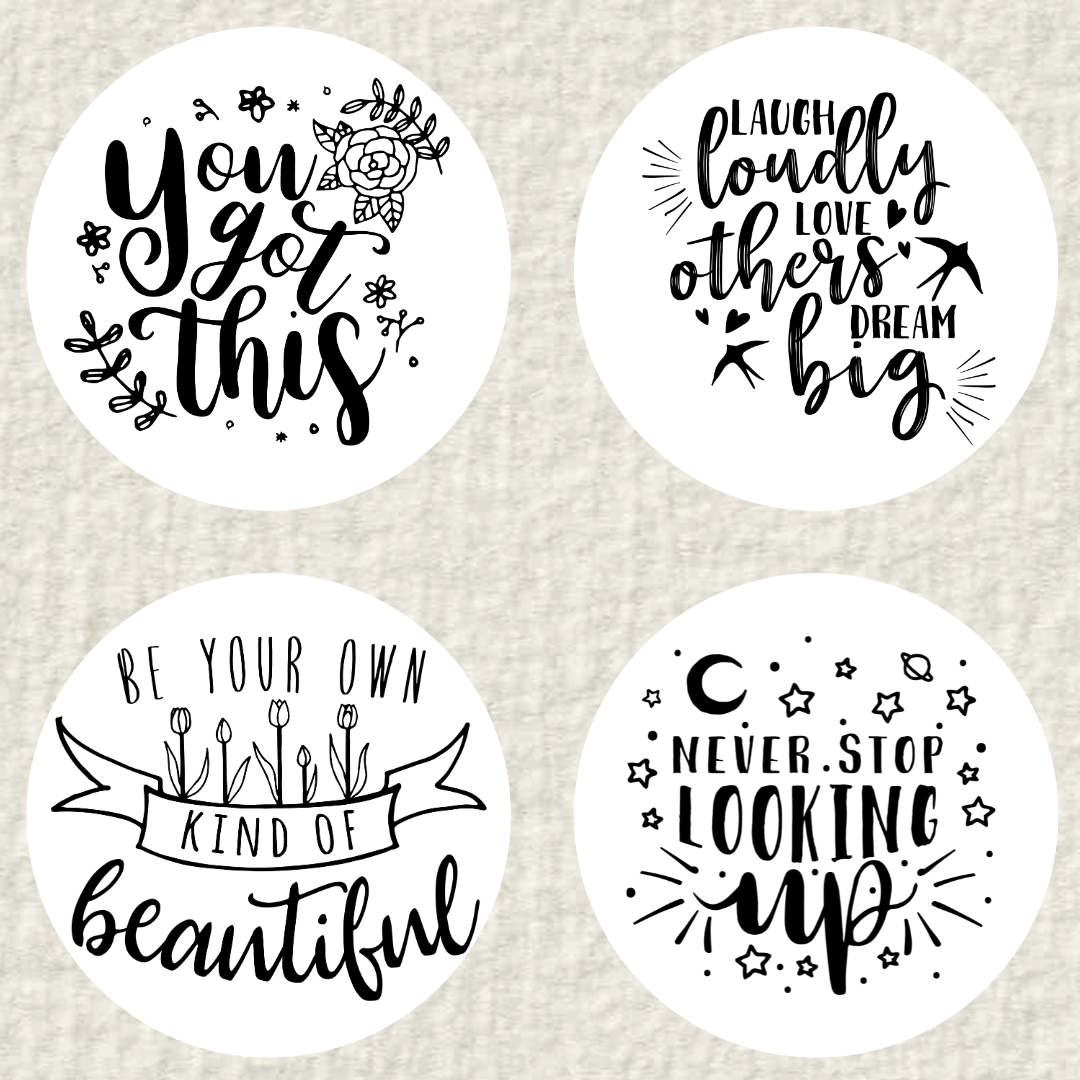 Motivational quote stickers - Cards and Gift Wrap