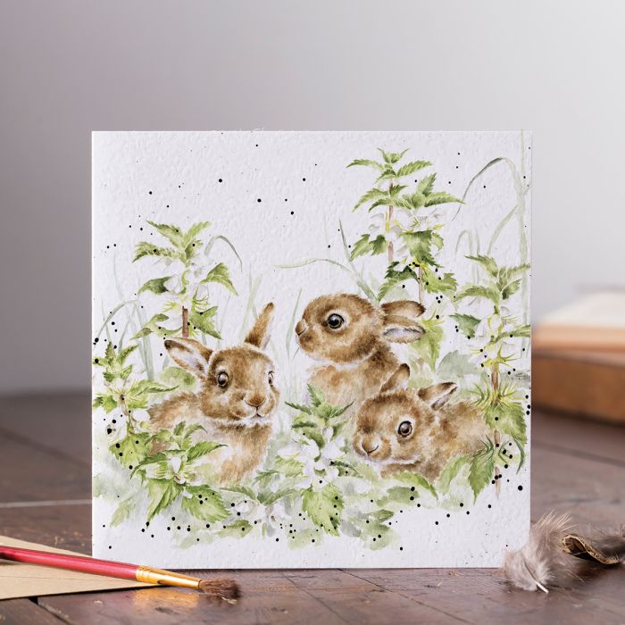 Spring Hares Leveret Wrendale Card